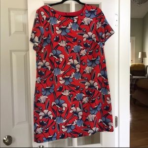 Jcrew Floral short sleeve shift dress